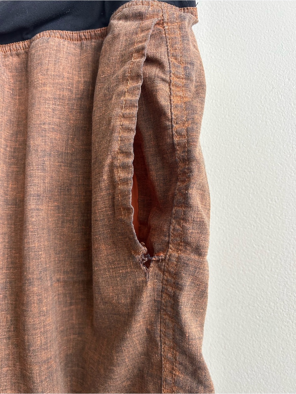 Prana Mens Vaha Hemp Shorts Rust L - Picture 2 of 8